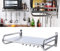 GCIUEMMH Microwave Oven Rack Wall mounted - Microwave Oven Rack Kitchen Shelf Silver Storage Racks Wall Shelf,Kitchen Organizer Weight Bearing 66 lb Stainless Steel Microwave Oven Rack Oven Bracket