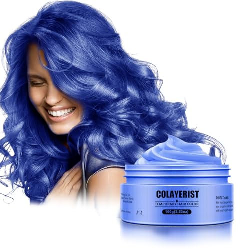 COLAYERIST Bleu-23 Temporäre Haarfarbe Auswaschbar,haarmascara für Partys oder Cosplay