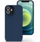 Zuvirelx Glatte Silikon hülle für iPhone 12/12 Pro, Staubbeständig‌, Slim, Taschentauglich‌ Handyhülle Cover Case für Apple iPhone 12/12 Pro - Dunkelblau
