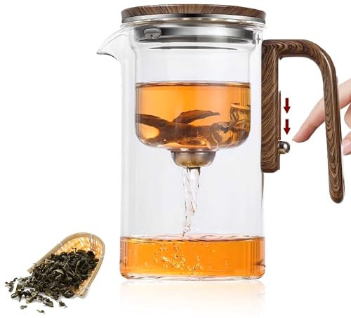 MACTANO Enchanti - Teiera magica in vetro con colino, 600 ml