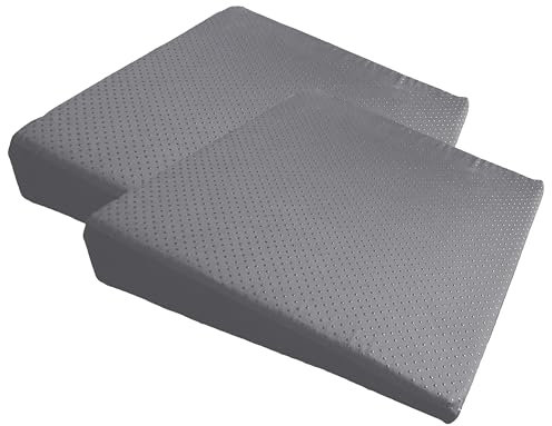 Tiga-Med 2 Stück Sitzkissen Anti-Rutsch Premium Sitzkeilkissen | extra stark & formstabil | Auto Sitz Kissen Sitzerhöhung | No Slip Keilkissen (anthrazit)