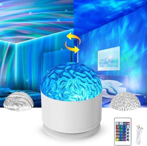 ZeiLaBang Kakadi LED Sternenhimmel Projektor mit Fernbedienung - Nachtlicht Nordlicht, Ocean Lamp Aurora Light, Luxocean Lampe Galaxy für Kinder