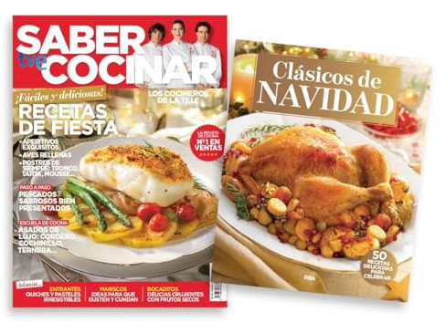 Pack Revista Saber Cocinar #129 | Revista: Recetas de fiesta + Libro: Clásicos de Navidad
