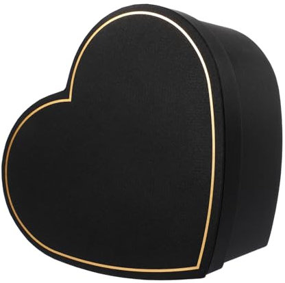 DIYEAH Herzförmige Aufbewahrungsbox Mit Deckel Schwarze Geschenkbox Für Blumenarrangements Elegante Verpackungsschachtel Für Süßigkeiten Schmuck Kosmetik