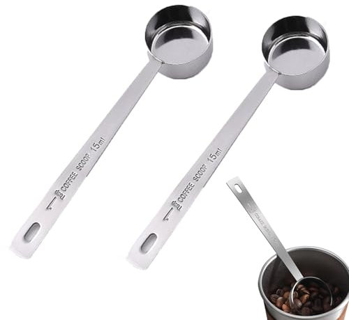 2 Pack Protein Powder Scoops, Protein Scoop, 15g Measuring Scoop with Long Handle, Protein Powder Scoop, Durable & Easy to Clean, Perfect for Coffee, Supplements & More