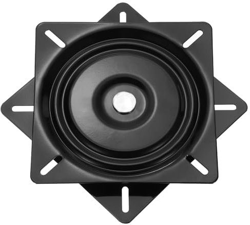 sourcing map 8 Bar Stool Swivel Replacement, 360° Rotation Lazy Susan Turntable, Square Ball Bearing Seat Swivel Base Mount Plate for Recliner Chair or Table, Black (200x1.5mm)