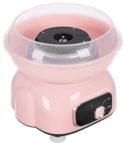 Etrhdfyts Zuckerwattemaschine, Zuckerwatte Maschine mit 10 Stäbchen und Messlöffel，500W Cotton Candy Machine für Zuhause Party (Rosa)
