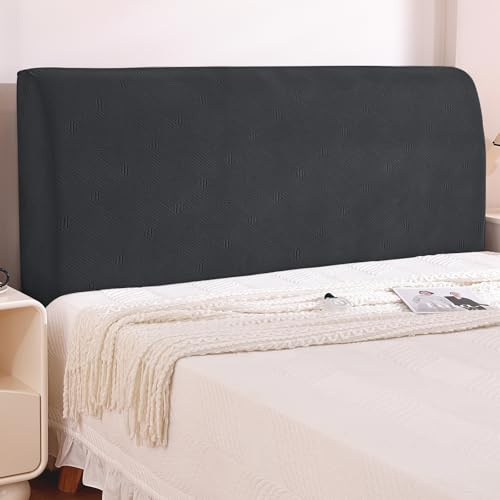 Ystyle Stretch Staubdicht Bettkopfteil Bezug, 120CM, Dunkel Grau | Weicher Headboard Cover, Abnehmbarer Kopfteil Bezug, Kratzfester Überzug Bett Betthusse Kopfteil für Schlafzimmer