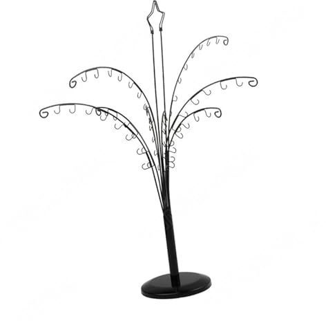 UxicRuya Porta di Orecchini per gioielleria Organizzatore di Gioielli Organizzatore Collana Supporto Bracciale per Collana, Nero