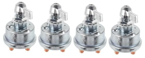 ABOOFAN 4 Pièces Coupe-batterie coupe-circuit pour bateau clé de batterie pour camping-car Isolateur de déconnexion de batterie de voiture cuivre Silver