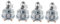 ABOOFAN 4 Pièces Coupe-batterie coupe-circuit pour bateau clé de batterie pour camping-car Isolateur de déconnexion de batterie de voiture cuivre Silver
