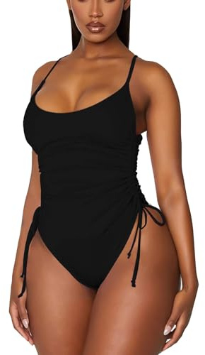 Generisch Bikini Large Bust Without Underwire Swimsuit Monokini Body with High Leg Cut