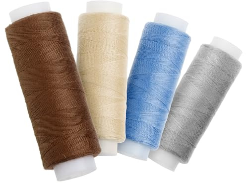 Nähgarn-Set: 4 Rollen Nähgarn in neutralen Farben; aus 100% Polyester; Länge: je 100 m