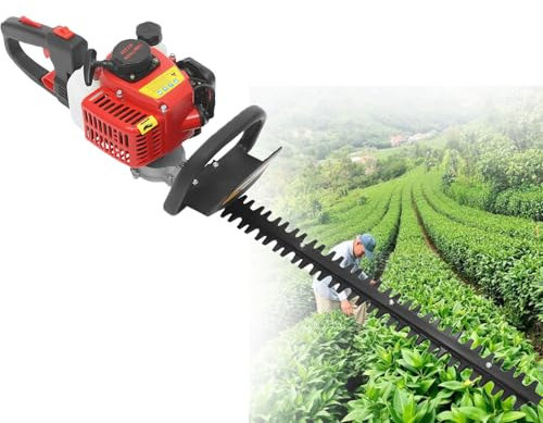 2 Stroke Petrol Hedge Trimmer - 22.5 Cc Garden Hedge Pruner60cm Long Reach Petrol Pole Hedge Trimmer with Blade Petrol Garden Trimmer, 2600rpmfor Trimming Garden Hedges Bushes