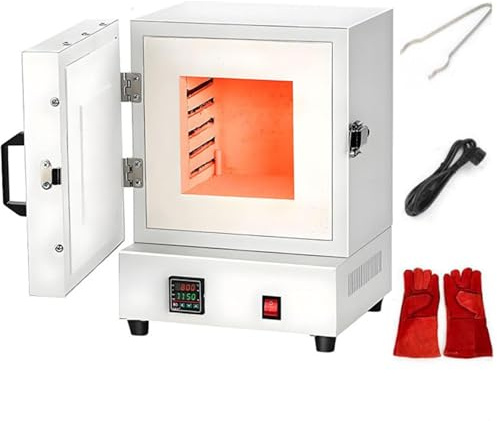 Forno A Muffola Elettrico Da Laboratorio Per Ceramica Da 2000 W, 0–1150 °C, Forno Chiuso Ad Alta Temperatura Da Laboratorio, Fornelli Elettrici Per La Creazione Di Gioielli, Fusione Di Metalli