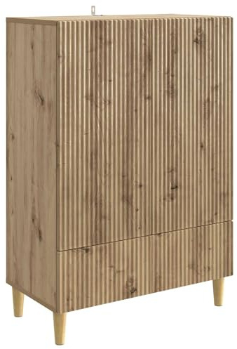 vidaXL Sideboard Artisan-Eiche 66 x 34,5 x 95 cm Holzwerkstoff, Elegantes Sideboard, modernes Design, funktionaler Stauraum, vielseitiger Schrank, viel Platz für Dein Zuhause