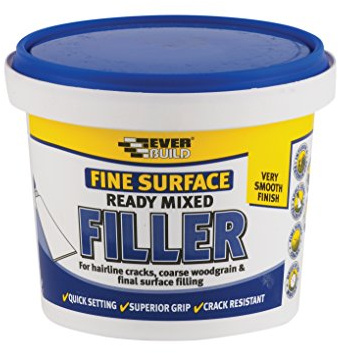 Everbuild Ready Mixed Fine Surface Filler, White, 600 g | A Ready Mixed Filler For Filling Small Holes And Surface Imperfections