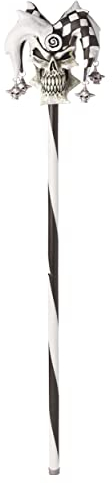 California Costumes Aptafêtes AC5314 Gehstock, Psychedelischer Königsnarr, Weiß und Schwarz, 101,6 cm