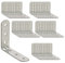 OMIDEAS 50 x Équerre de Fixation (40 x 40 x 16) Support d'angle Droit en forme de L, Équerre Angle 90 Degrés en Acier, Équerre étagère, Équerre de Coin