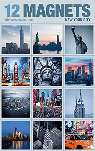 12er Set New York Kühlschrankmagnete in eleganter Verpackung im Inneren kristallklarer Beutel Stil 12S-4 Unsere Kühlschrankmagnete werden in den USA hergestellt.