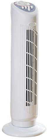 Daewoo 30 Inch Tower Fan, Free Standing For Home And Office Use, 3 Speed Settings, 2 Hour Timer, Portable Sleek Design, White