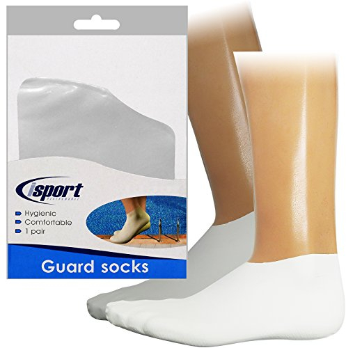 Isport Paire de chaussettes imperméables pour pieds de piscine pour adultes et enfants Taille M