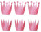 BESTOYARD 6 Stück Plastik Kronen Hut Glitzer Partyhüte Stirnband Haarschmuck für Baby Kinder Mädchen Junge Geburtstag Weihnachten Party (Rosa)