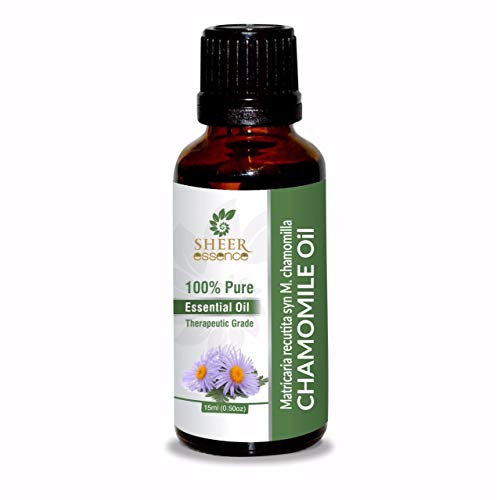 Blue Chamomile Oil (Matricaria Recutita Syn M. Chamomilla) Essential Oil 100% Pure Natural Undiluted Uncut Therapeutic Grade Oil 1.69 Fl.OZ