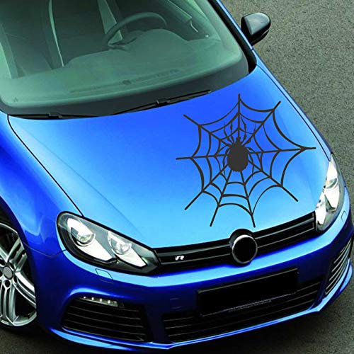 INDIGOS UG Aufkleber - Autoaufkleber Spinnennetz 30cm x 31cm schwarz - Tuning Carystyling Heckscheibe Auto