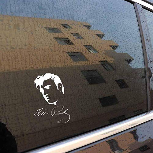 Elvis Presley The King Rock Signature Fun Sticker Vinyl Decal 12.7CM x 17.8CM - White