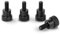 PrecisionGeek Tornillo Para Pulgar de Hombro de Aluminio Negro M5 x 10mm L-20mm 4pz
