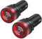 mxuteuk 2 Stücke 22mm AC/DC 12V Rote LED Summer Alarmanzeige Blinker-Anzeigelampe AD16-22SM-RR12V