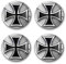 4 x Gel Aufkleber für Nabendeckel 60mm Durchmesser Felgenaufkleber Sticker für Felgen Emblem Doming für Auto Kfz Tuning Zubehör DM007 (Nr. 8 Iron Cross, Gel Aufkleber Set)