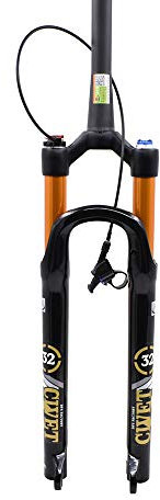 DFS 1,55 kg Luftgabel Civet Series Federung MTB Mountainbike Gabel für Fahrrad 27,5/26 Zoll 29 Zoll QR 9X100 Fernschloss Manuelles Schloss (TP + Fernschloss, 27,5/26 Zoll)