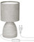 ledscom.de Tischlampe CALA, Schalter, Keramik, Stoff, grau, 1x E14 max. 40W, Tischleuchte, Nachttischlampe, Nachttischleuchte, Nachtlicht, Keramiklampe, Keramikleuchte, Keramik-Sockel
