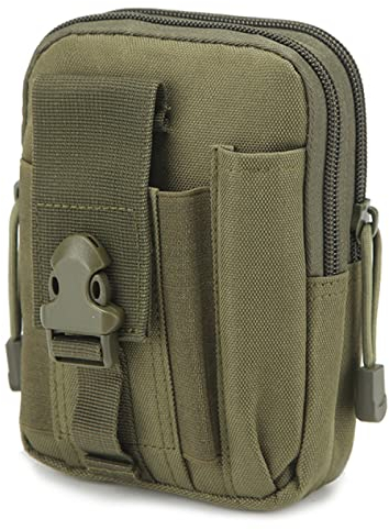 TRIWONDER Erste Hilfe Taktische Hüfttaschen, Militär Kompakt EDC Handytasche, Molle Klein Tasche für Camping Wandern Jagd (Grün)