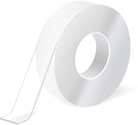 Art3d Doppelseitiges Klebeband, strapazierfähig, 3 meter, spurlos, abnehmbar, wiederverwendbar, waschbar – Mehrzweck-Klebeband wie im Fernsehen gesehen