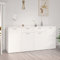 MOONAIRY Aparador, Aparadores para Salon, Aparador Cocina, Aparador Entrada Recibidor, Muebles Auxiliares, Vitrinas para Salon, de aglomerado Blanco 160x36x75 cm
