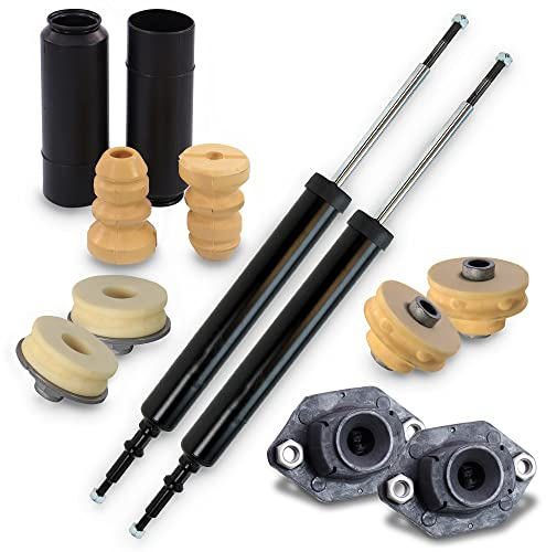 BESTPRICE 2x Gasdruck Stoßdämpfer Hinten Federbein Zweirohr inkl. Domlager & Staubschutzsatz, Kompatibel mit BMW 1er (E81) (E88)(E82) BMW 3er (E90) (E93) (E92) (E91)