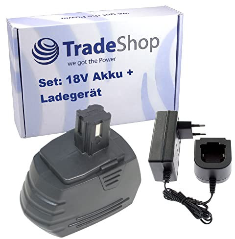 Trade-Shop 2in1 Set: NI-Mh Akku 18V / 3300mAh + Ladegerät Netzteil für Hilti SF180 SF180-A SF180A SFH181 SFH181-A SFH181A SF4000 SF4000-A SF4000A