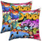 Graffiti Style Kissenhülle Hip Hop Thema Kissenbezug für Sofa Illustration Kissenbezüge Street Culture 40x40cm Dekokissen 2 Stück mit Reißverschluss Couch Bett Auto Stuhl Garten Dekor Kissen Fall