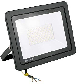 Popp® Floodlight LED Foco Proyector LED Negro para Exterior 100W Luz calida 3000K Eficiencia Luminosa 100LM/W Protección contra Sobrevoltajes, Resistente al Agua IP65 (3000K, 100W)