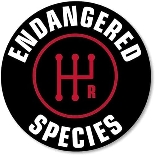 Magnetischer runder schwarzer und roter Autoaufkleber für gefährdete Arten, Vinyl-Aufkleber für Autos, LKWs (7,6 cm)