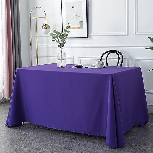 Qkoimpnrd Nappe Rectangle pour Table à Manger Picnic par TY Résistant à l'usure Épais Jardin Lavable Entretien Facile Violet 200 × 260cm