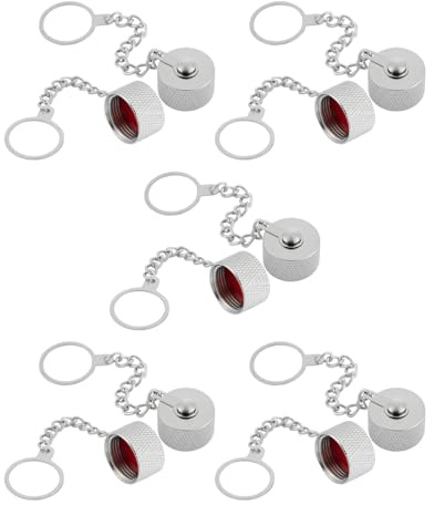 Vecys 10 x wasserdichte und staubdichte Schutzkappe mit Kette für N-Buchse, UHF-Buchse, SO239-Anschluss