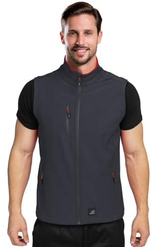 BWOLF GRIN Gilet Softshell pour Homme - Gilet d'extérieur en Softshell pour Homme - Gilet de Travail, Gris, XXL