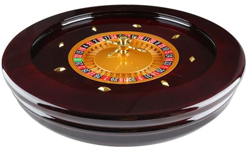 GALPBBCADE Hölzernes Roulette-Rad Roulette Aus Holz Tischspiel Plattenspieler Roulette Radsatz Roulette Spiel Casino Set Roulette Rad Holz Der Rotor Ist Aus Massivem Aluminium,E