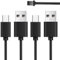 Leogony 3PCS USB to USB C Charger Cable 1.5M for Sony WH-1000XM3 WH-1000XM4 WH-1000XM5 WH-CH720N Bose QC45 700 Beats Wireless Headphone Bluetooth Headset (Black)
