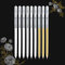 SMOOTHERPRO Weißgold Silber Gelstift Set | Highlight Gel Tintenstift | 0,6 mm Fine Art Liner Zeichenstift | für Schwarzes Dunkles Papier Zeichnen Skizzieren (GWS06-9) | 9 Stück