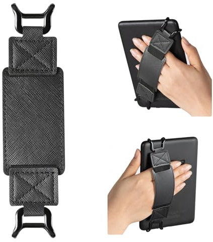 CoBak Correa de mano segura para lectores de libros electrónicos y tablets, versátil y ligero, para Kindle/Kobo/Voyaga/Lenovo/Sony de 6 a 7,5 pulgadas, color negro